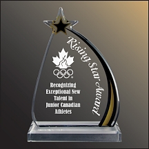 Rising Star - Clear Acrylic Trophy
