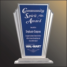 Blue Wedge Acrylic Trophy