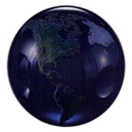 Blue world globe