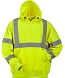 High Visibility Polyester Fleece Hooded Pullover