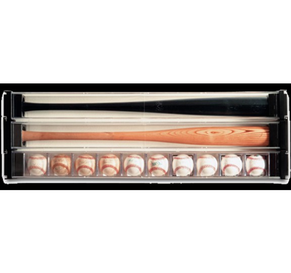 Premium Bat Display featuring 10 Baseball Displays