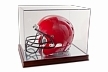 Full-Size Football Helmet Case with Wood Base