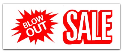 Blow Out Sale Banner