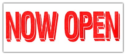 Now Open Banner