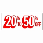 20% to 50% off Banner