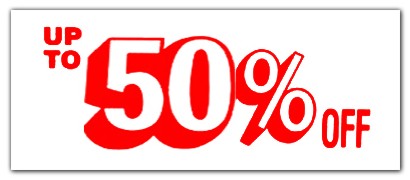 Up to 50% off Banner