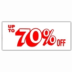 Up to 70% off Banner
