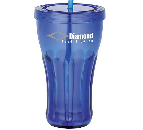 Fountain Soda Tumbler with Straw