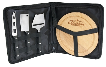 Portable 3 pieces cheese knife & board set