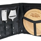 Portable 3 pieces cheese knife & board set