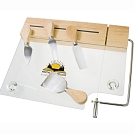 Glass cheeseboard set