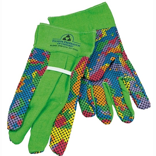 Multi-colored garden glove