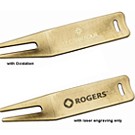 Copper finish metal divot repair tool