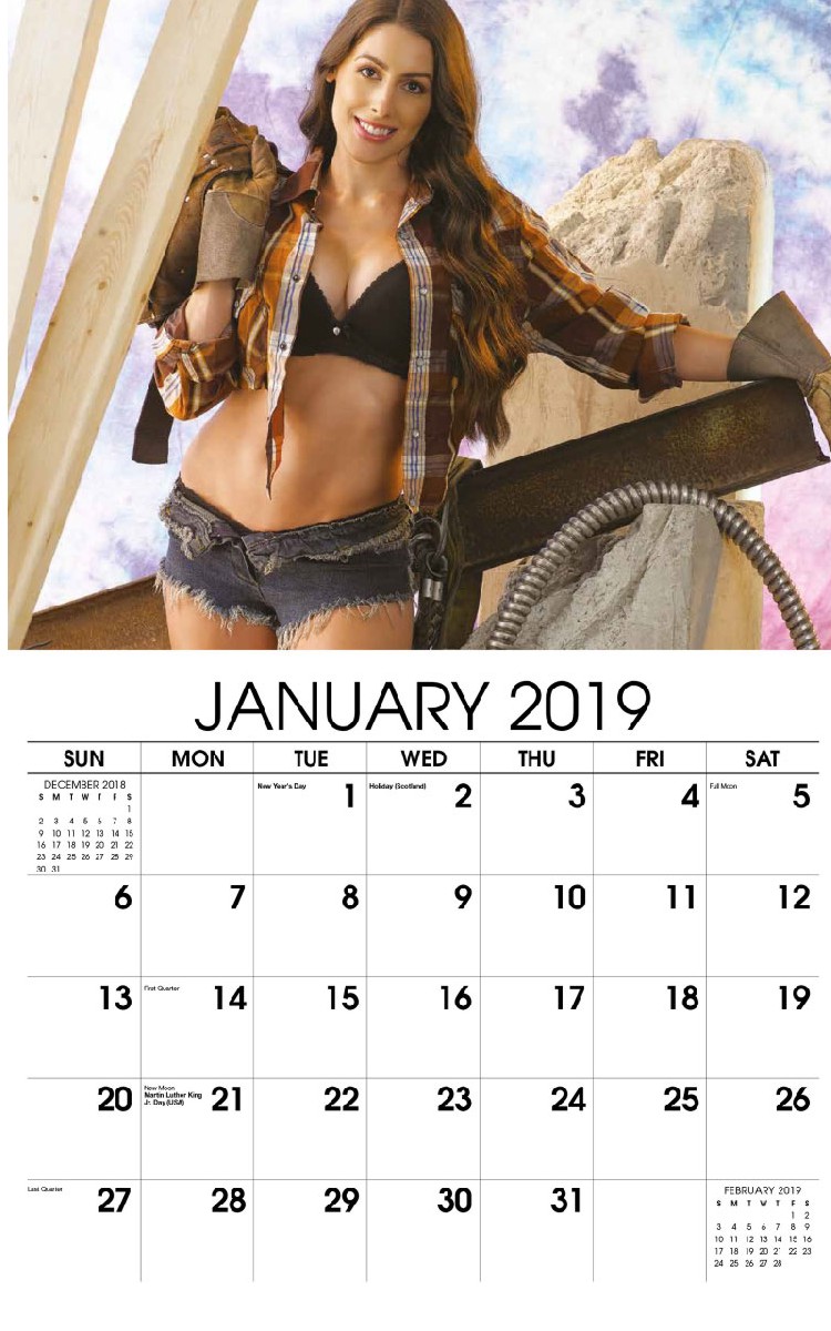 Building Babes Calendar - January