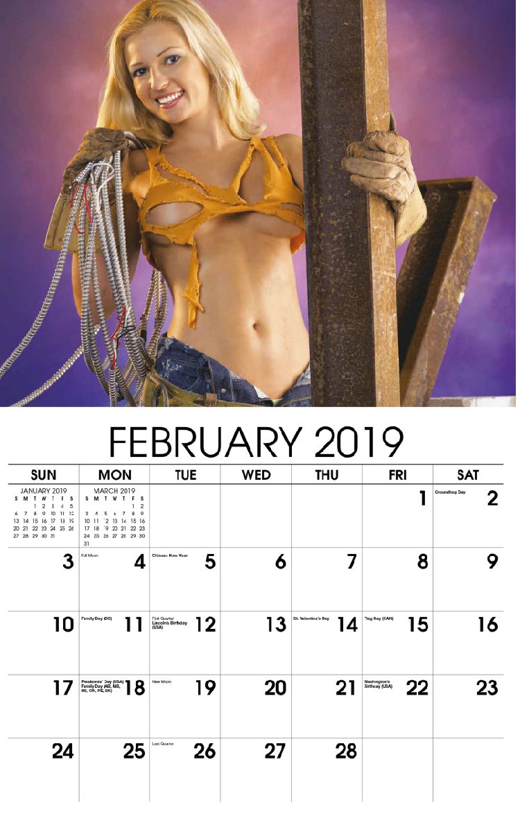 Building Babes Calendar - February