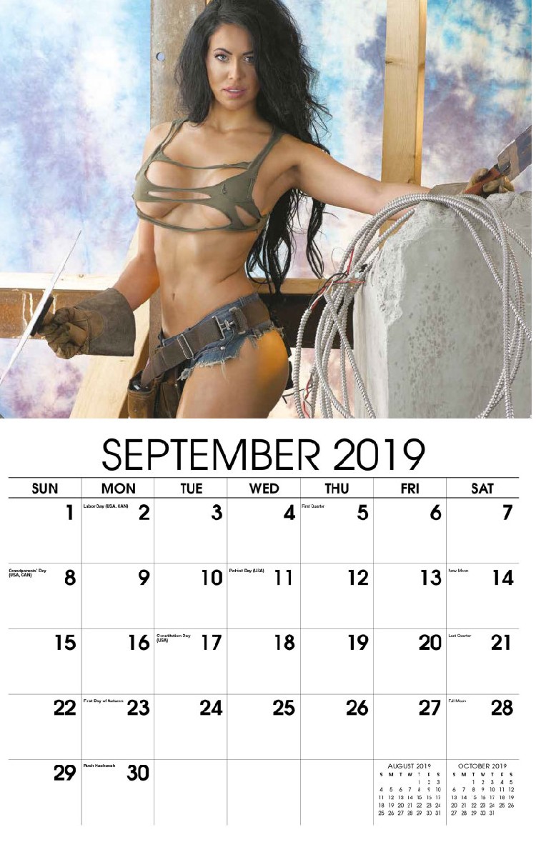 Building Babes Calendar - September