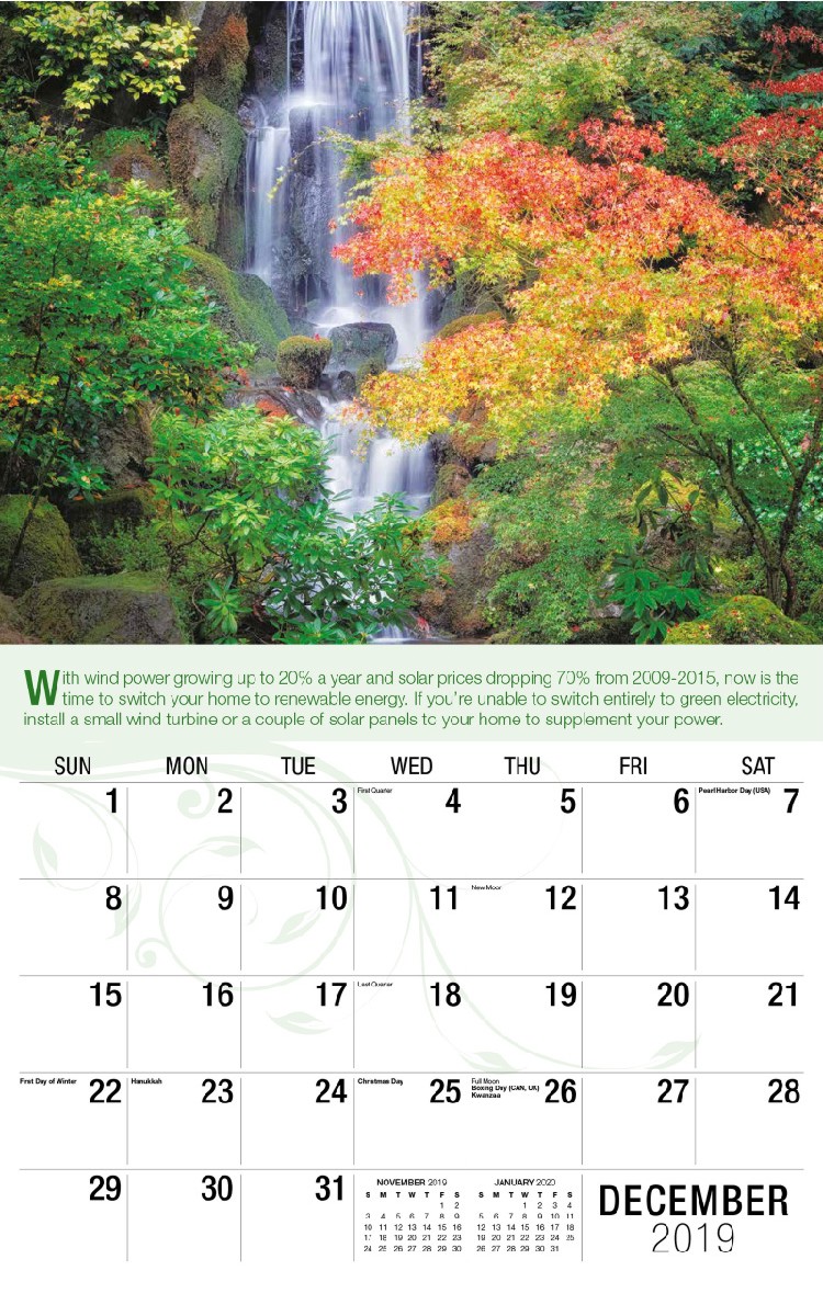 Go Green Calendar - December
