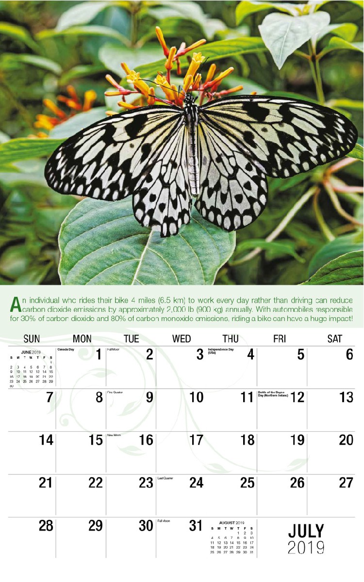 Go Green Calendar - July