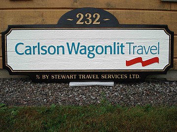 Custom Carved Wagonlit Sign