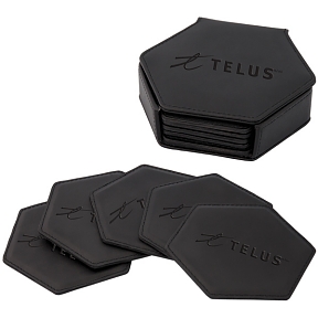 Hexagon shape coaster set