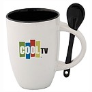 Two-Tone Fusion Mug with Spoon