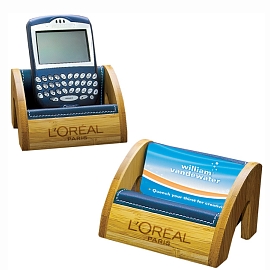 Desktop Bamboo Business Card Holder