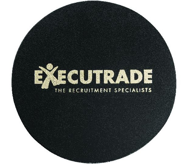 L5661-60-1 - Large Round Bonded Leather Coaster