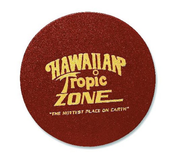 Brown Large Round Single Leather Coaster