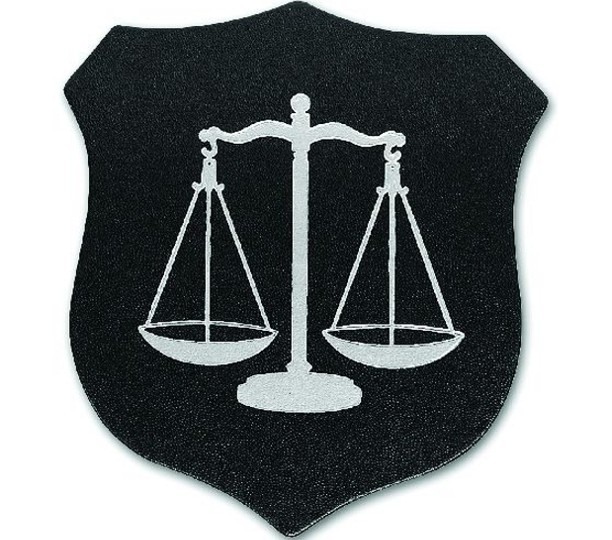 Black Shield Shaped Bonded Leather Coaster
