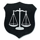 Black Shield Shaped Bonded Leather Coaster