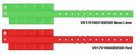 Vinyl 10-Stub Wristbands