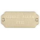 Rectangular cut ends Doorplate