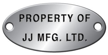 B-60 Aluminum Property Tags