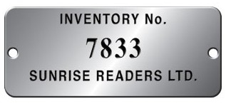 S-36 Aluminum Property Tags