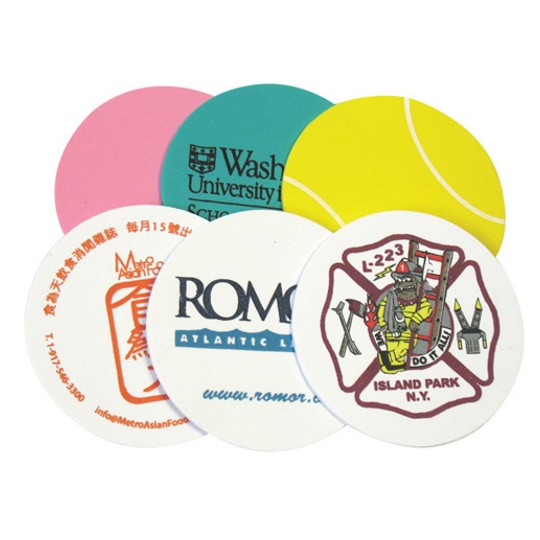 3" Round Foam Coaster