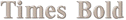 Times Bold Font