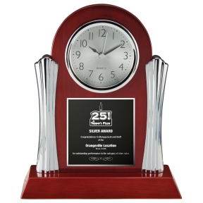 Premium Rosewood Finish Desk Clock