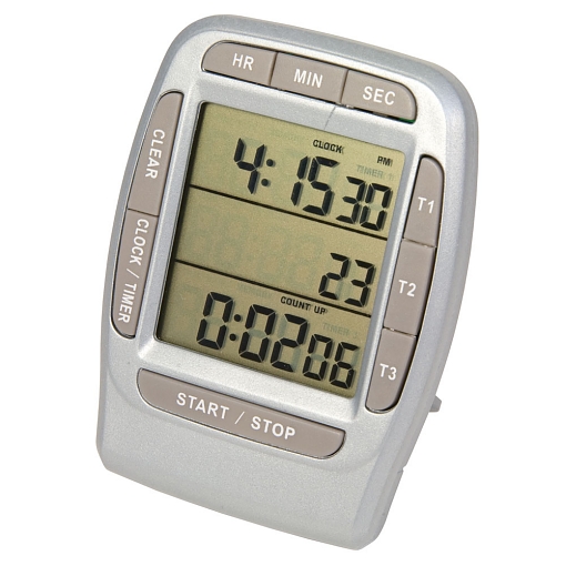 Digital Kitchen Three Timers with Cloc