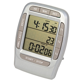 Digital Kitchen Three Timers with Cloc