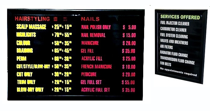 Menu Signs