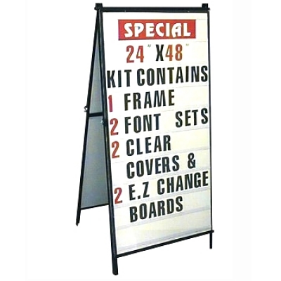 Corrugated plastic board E-Z Change Board Kits