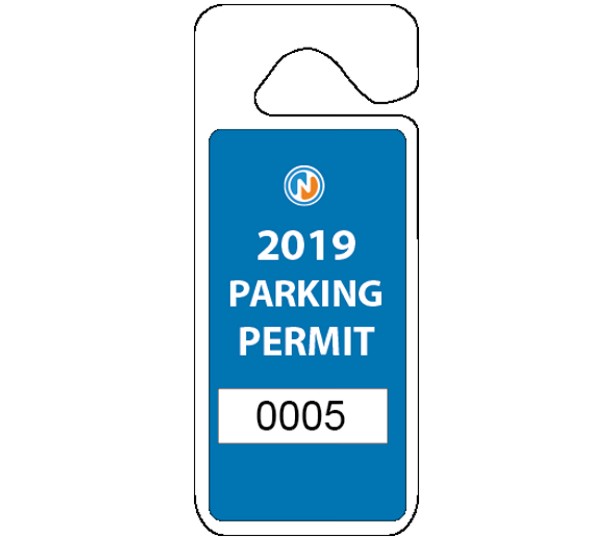2.75" x 6.5" - Parking Permit Hanger
