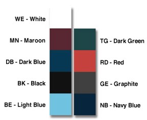 DURACLIP Report Covers Colour chart