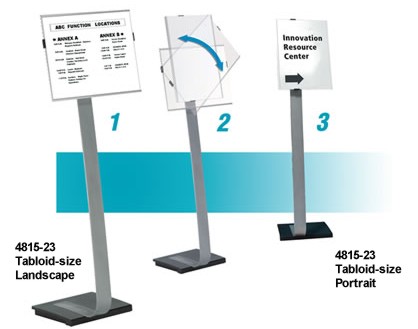Info Sign Duo Floor Sign Stand