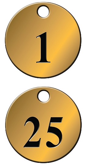 BT-1 - Brass Number Tags