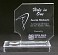 Sand etched crystal golf award