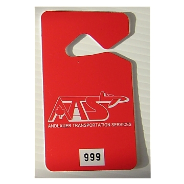 Screen Printed Plastic Parking Tags