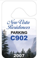 Plastic Parking Tag 0.010