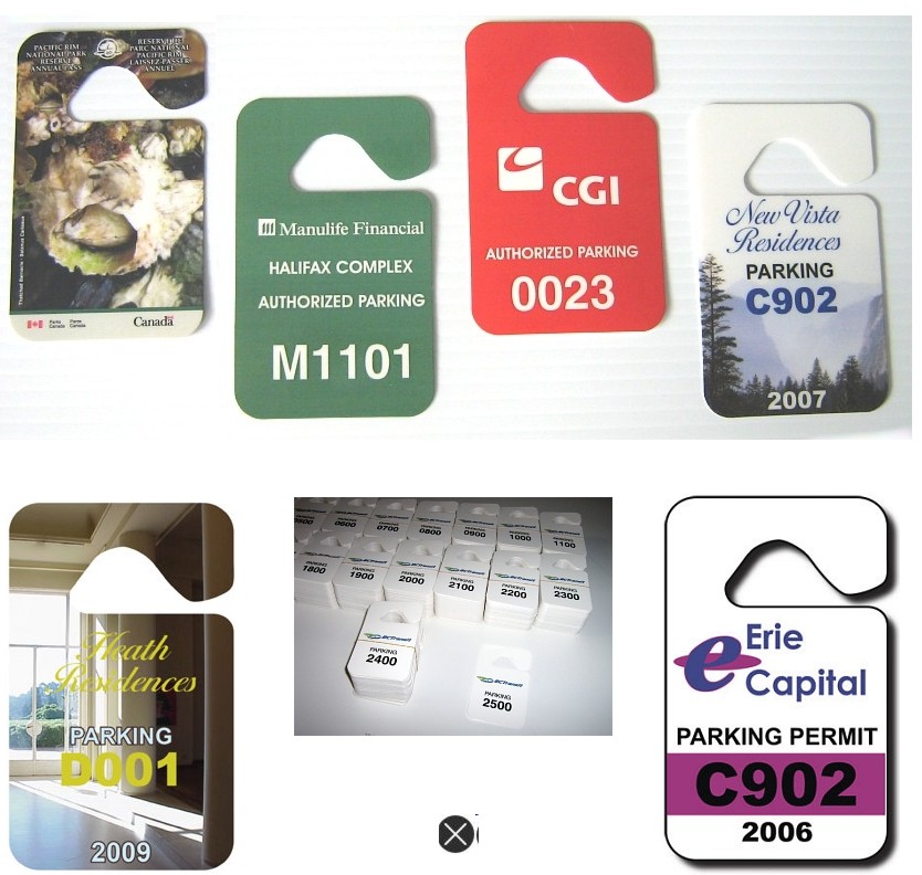 Plastic Parking Tags