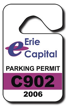 Plastic Parking Tags
